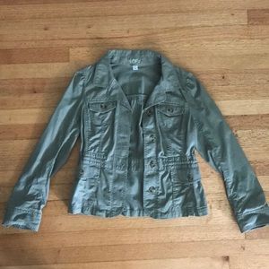 LOFT army green lightweight jacket